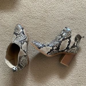 Snakeskin Booties